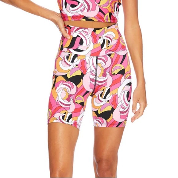 BEACH RIOT- Bike Short Psychedelic Geo Print Athletic Gym Training Running Yoga - Picture 1 of 6
